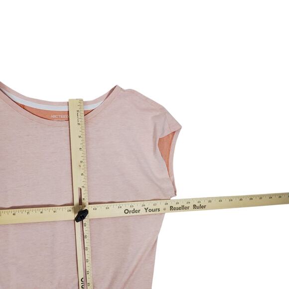 Arc'teryx Ardena Dress XS Pockets Short Sleeve Cotton Blend Lightweight Lt Pink - Picture 15 of 15